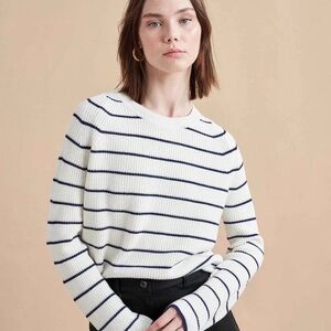 La Ligne Claude Classic Striped Crew Neck Sweater
